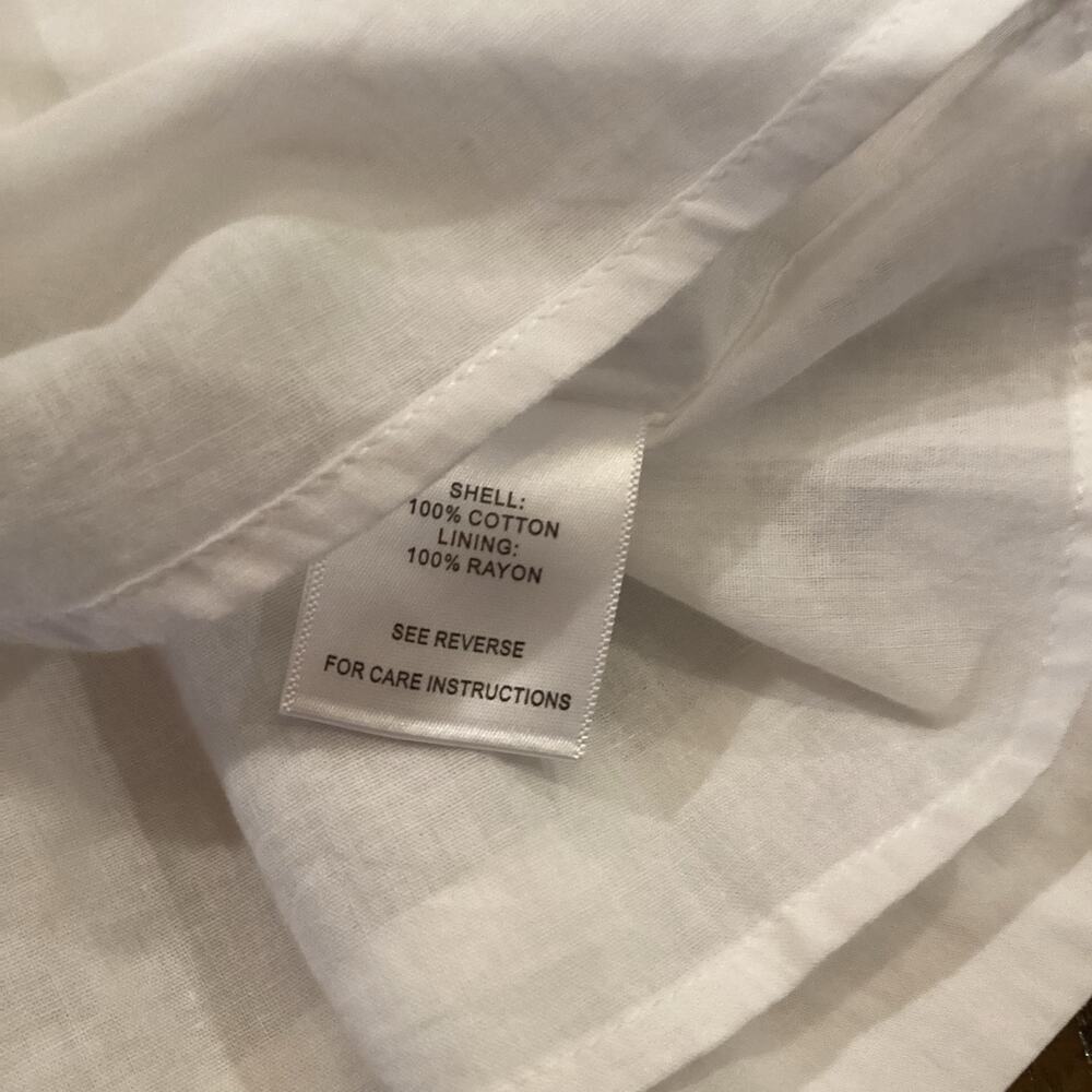 Marea by liz joy white Flutter mini Dress short sleeve 100% cotton  extra small - Picture 8 of 8